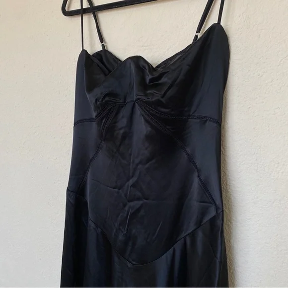 anabella black lace up maxi dress Petal and Pup Women's Anabelle Halter Neck Lace Maxi Dress